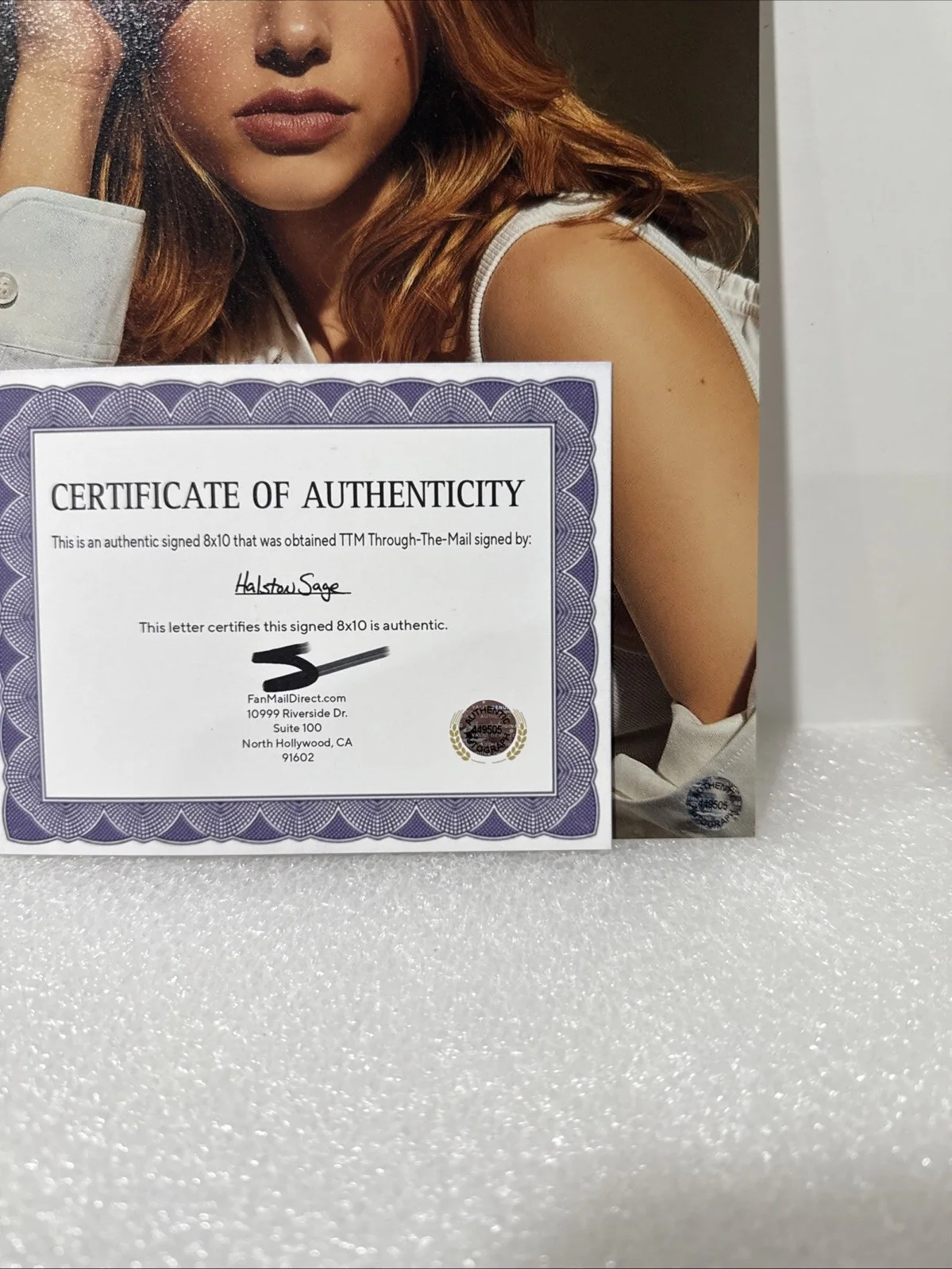 Halston Sage (Actress) Signed Autographed 8x10 photo - AUTO COA, image 2