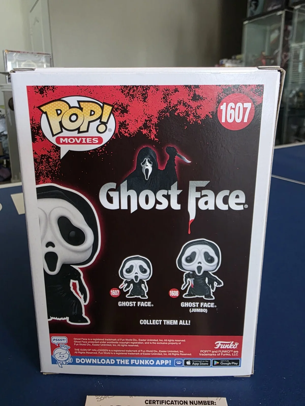 Jamie Kennedy (Randy)signed GhostFace Funko 1607 JSA SCREAM with soft Protector, image 3