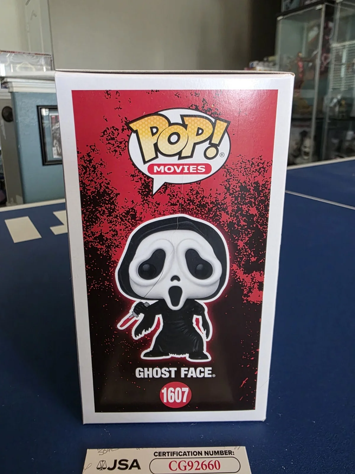 Jamie Kennedy (Randy)signed GhostFace Funko 1607 JSA SCREAM with soft Protector, image 4