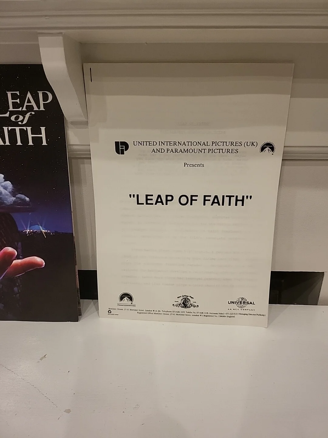 Leap Of Faith Movie Press Kit Press Book, image 3