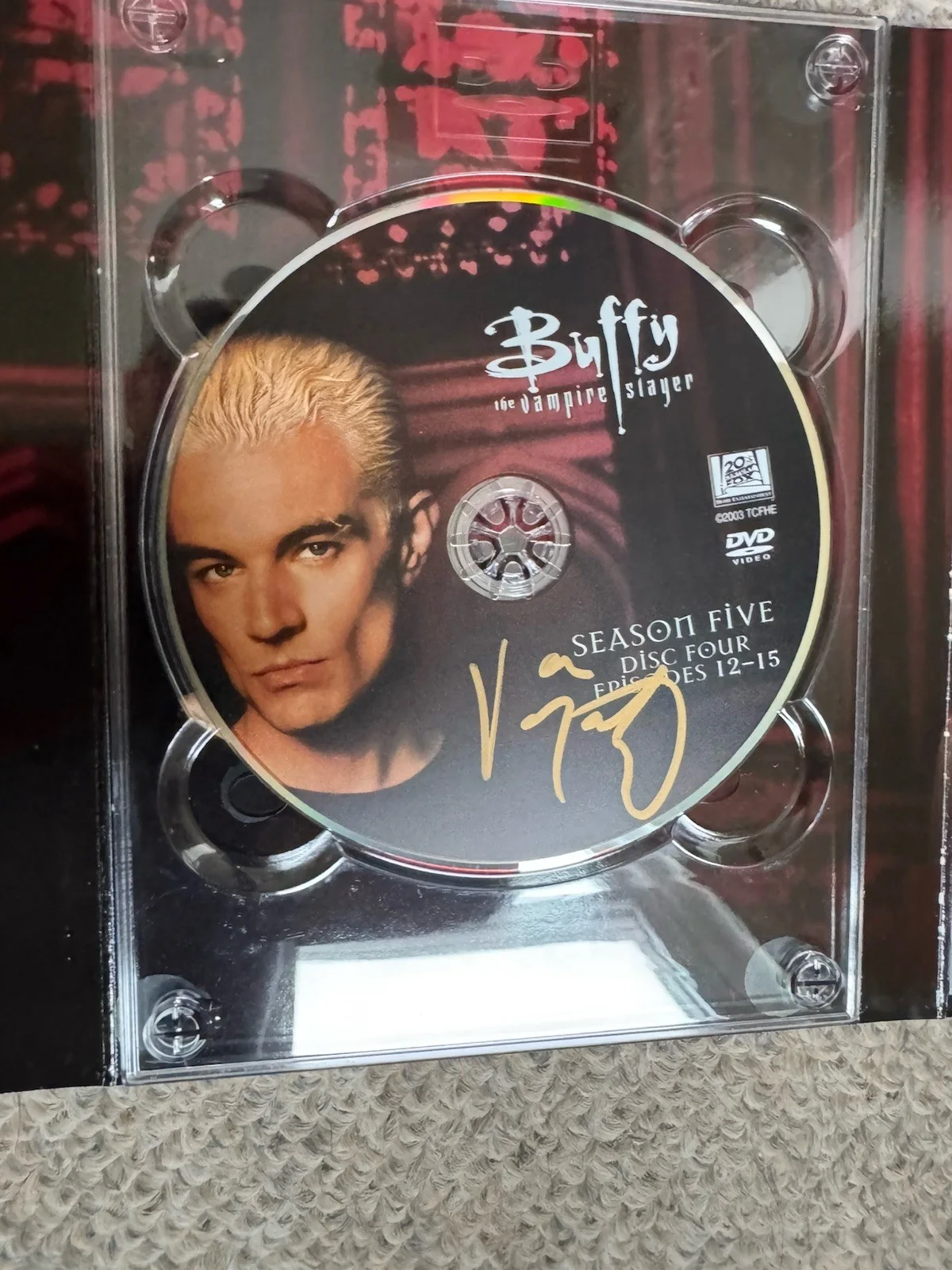 Nicholas Brendon — Buffy the Vampire Slayer Season 5 DVD SIGNED NICHOLAS BRENDON AUTOGRAPH MARSTERS, image 3