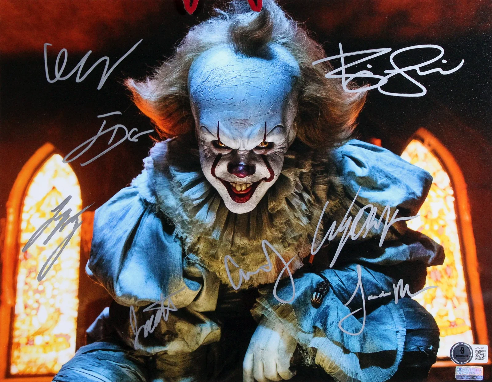 Finn Wolfhard, Chosen Jacobs, Jack Dylan Grazer, Jaeden Martell — It (8) Skarsgard, Wolfhard, Martell, +5 Signed 11x14 Framed Photo BAS LOA, изображение 2