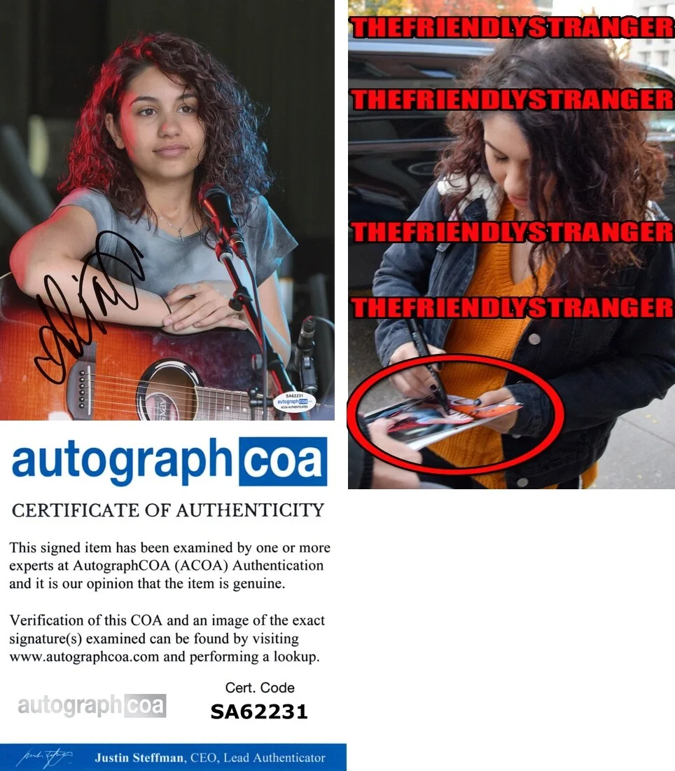 ALESSIA CARA — Alessia Cara signed Autographed 8x10 Photo EXACT PROOF Scars Beautiful ACOA COA