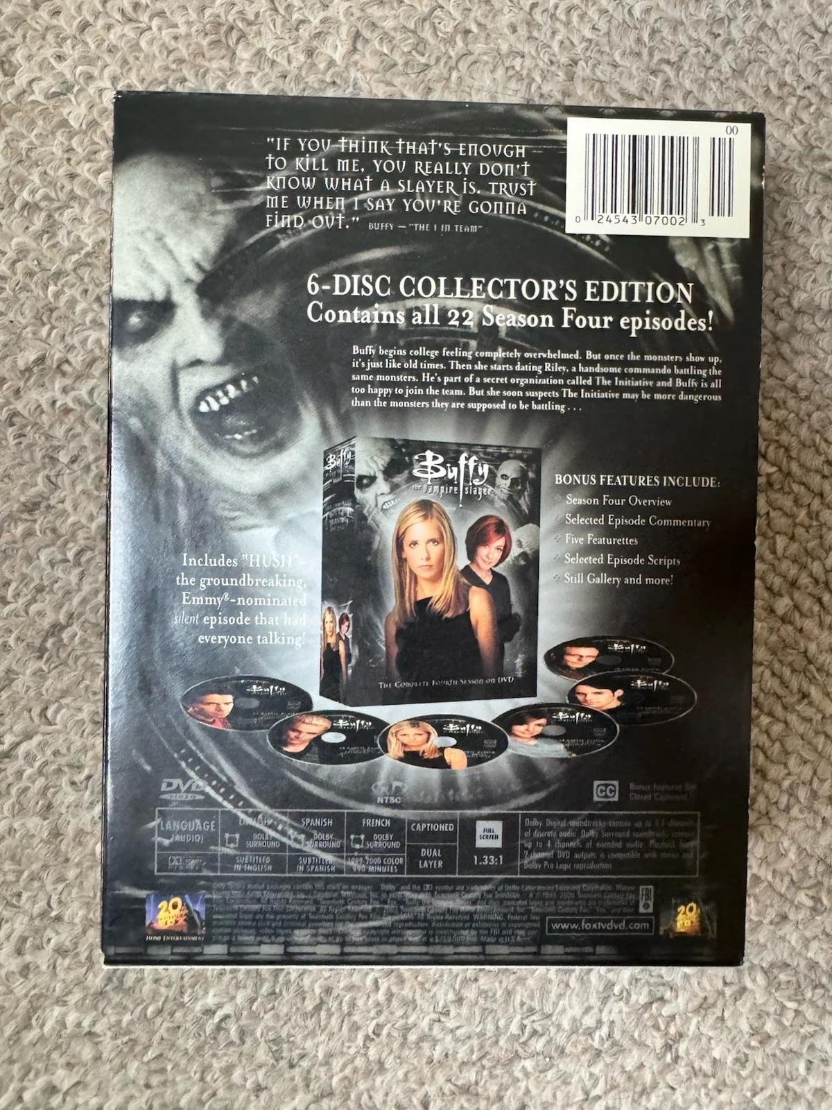 Nicholas Brendon — Buffy the Vampire Slayer Season 4 DVD SIGNED NICHOLAS BRENDON AUTOGRAPH MARSTERS, изображение 5