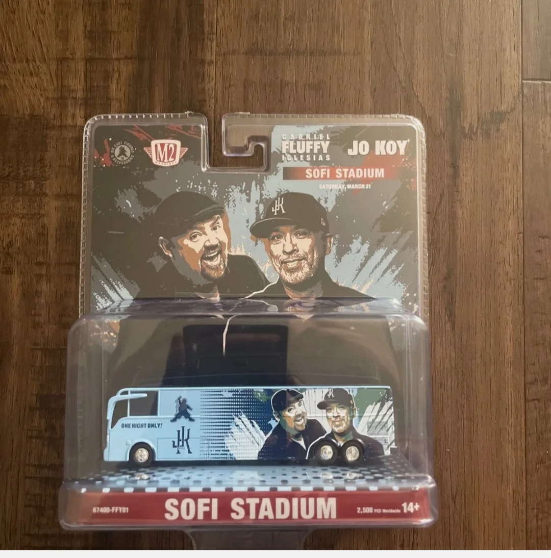fluffy, jo koy — Fluffy And Jo Koy Signed Die-cast Tour Bus, image 2
