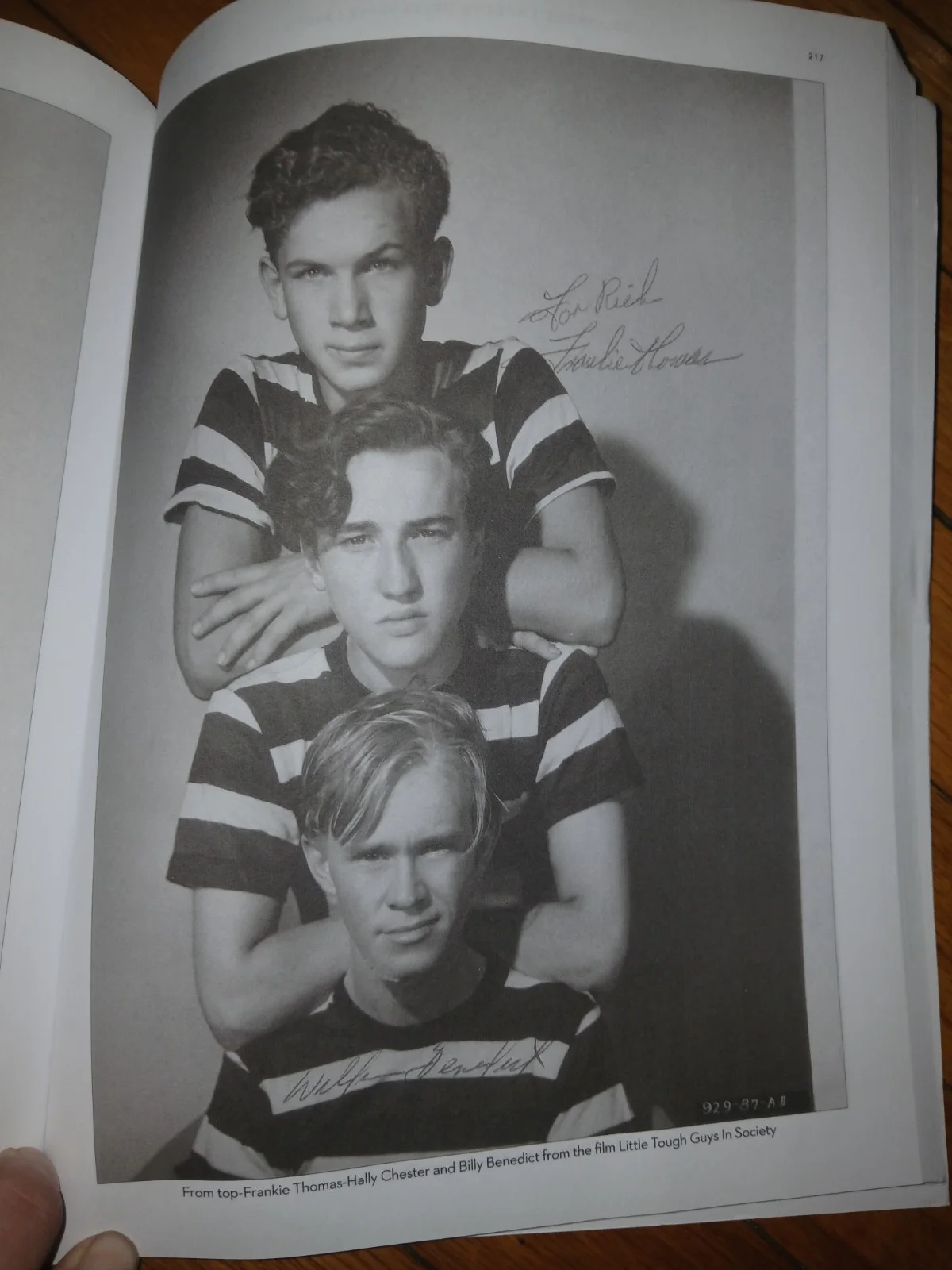 Frankie Thomas William Beaudine PUBLISHED Autographs LittleToughGuys Bowery Boys, изображение 2