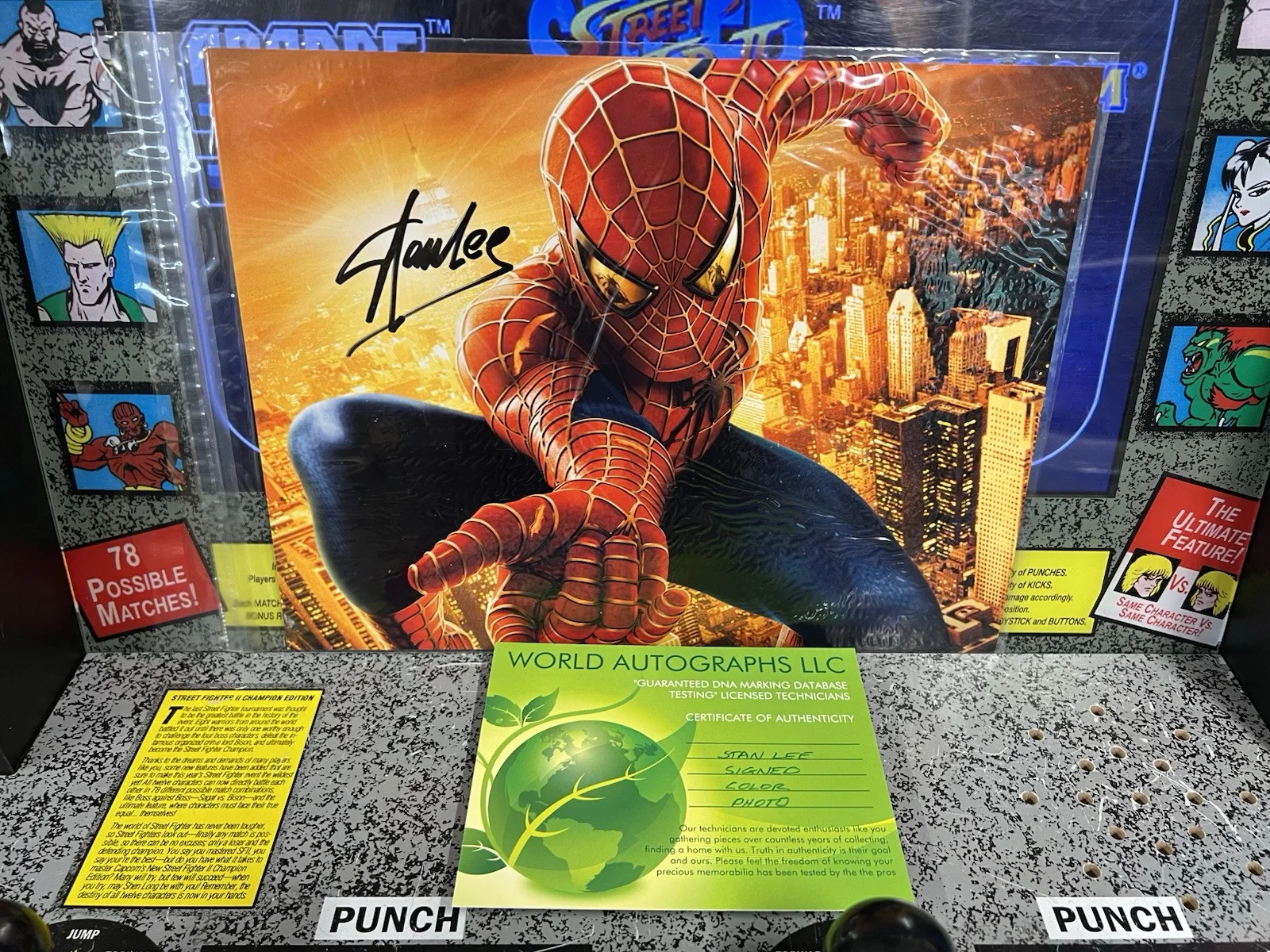Stan Lee — Stan Lee Signed Autographed Marvel Spider-Man 8x10 - World Autographs LLC COA, image 3