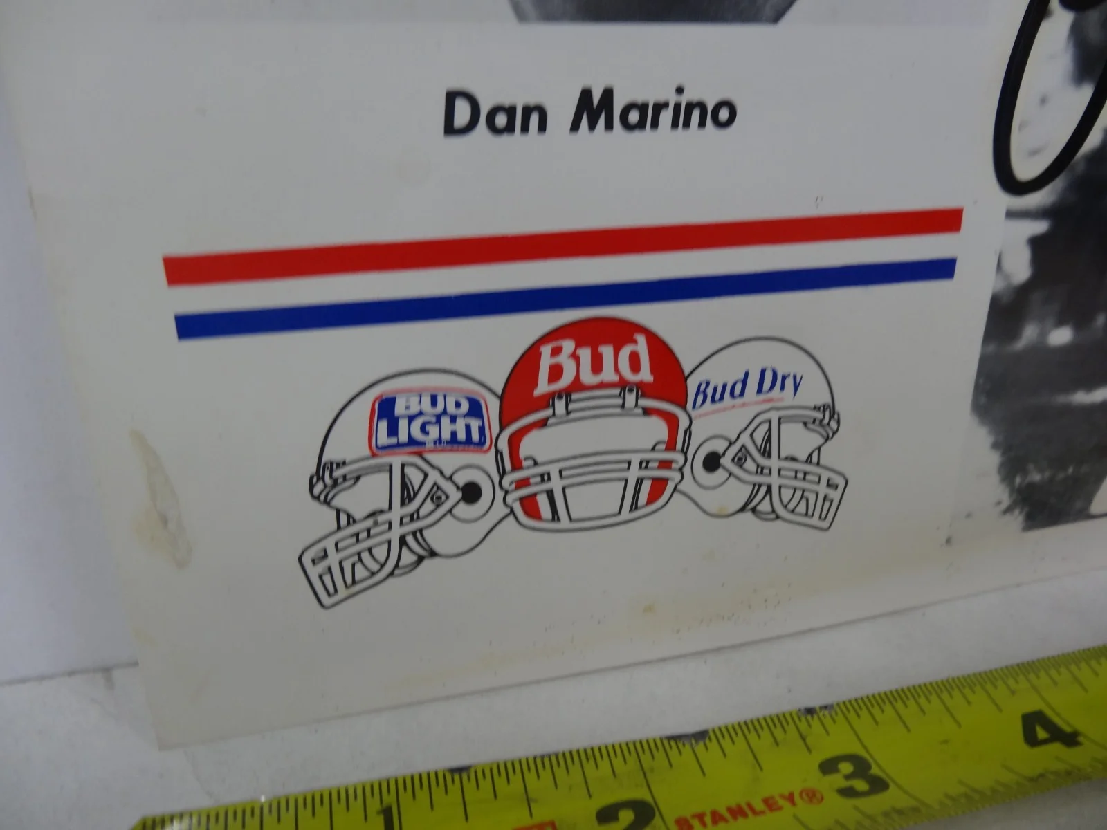 Dan Marino signed 8x10 autograph Budweiser promo NFL Miami Dolphins, image 3