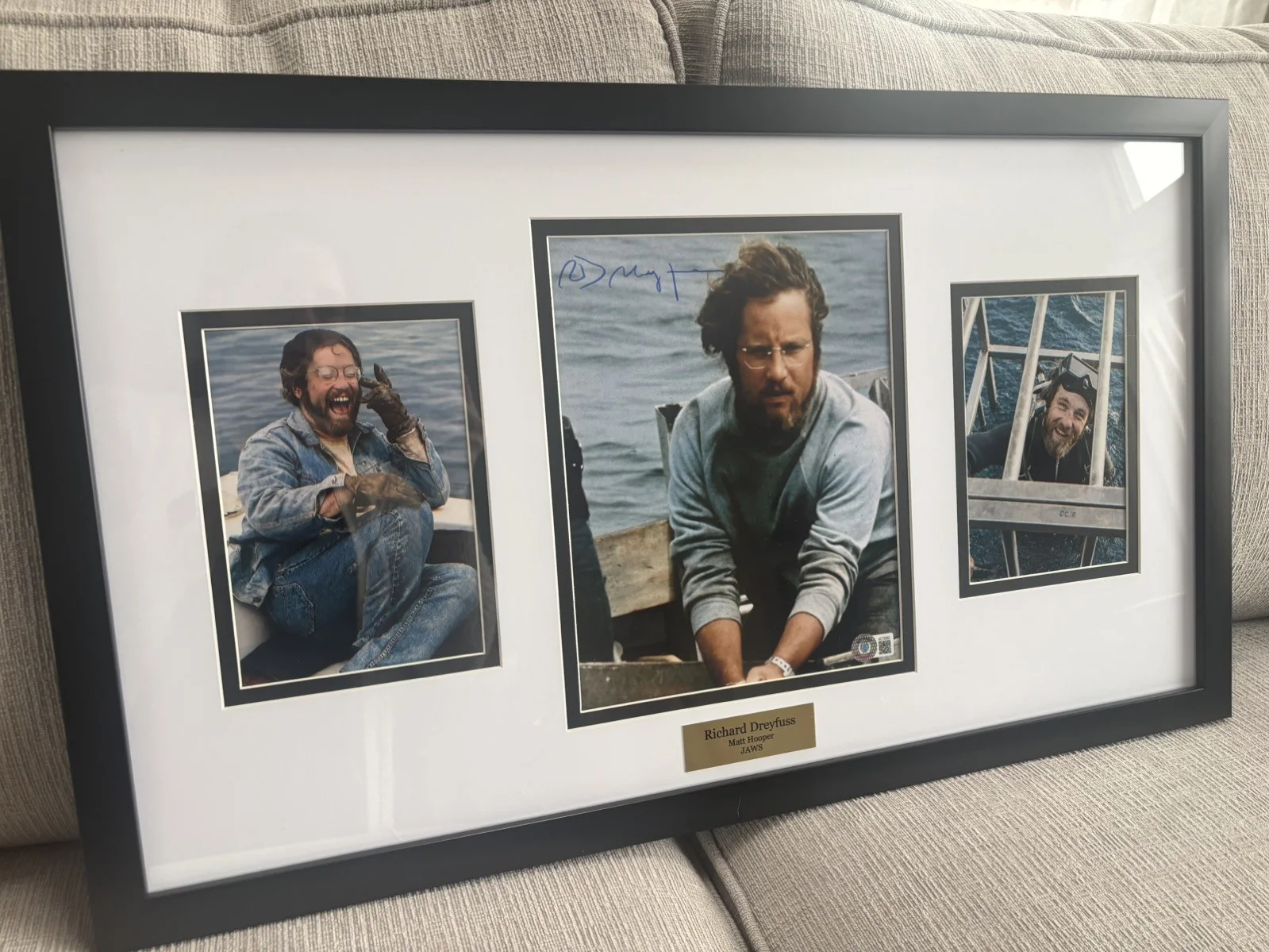 RICHARD DREYFUSS — RICHARD DREYFUSS JAWS MATT HOOPER 8 X 10 BECKETT AUTOGRAPH SIGNED PHOTO FRAMED, изображение 3