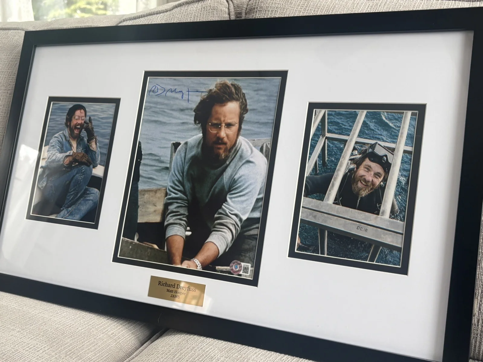RICHARD DREYFUSS — RICHARD DREYFUSS JAWS MATT HOOPER 8 X 10 BECKETT AUTOGRAPH SIGNED PHOTO FRAMED, изображение 4