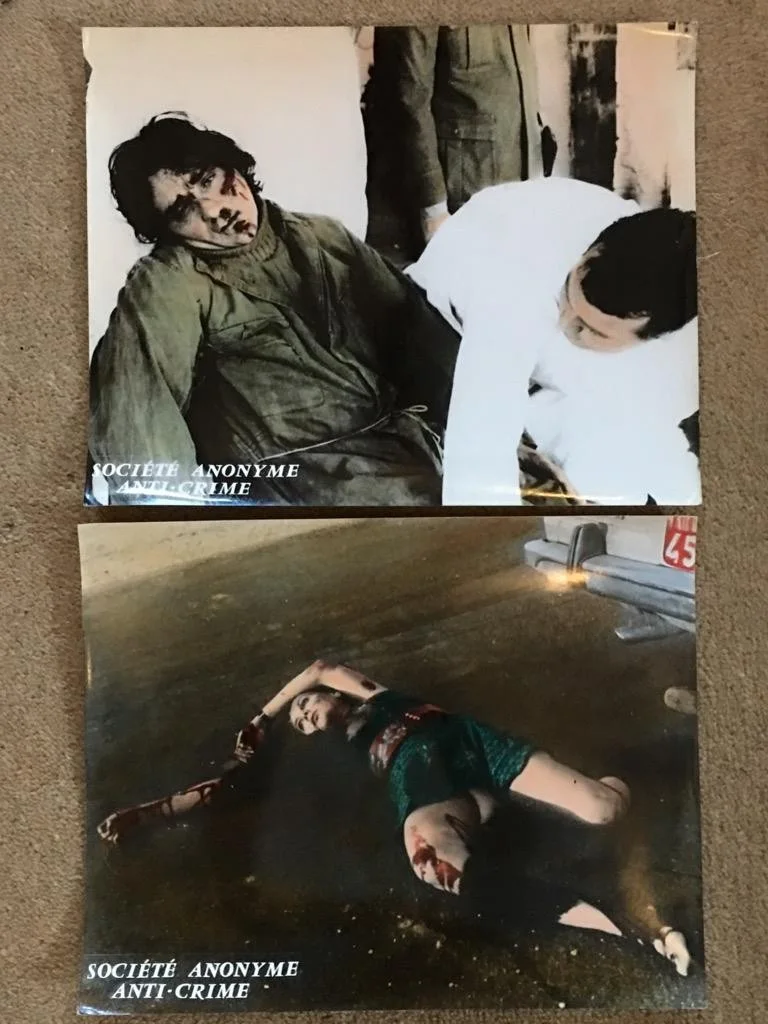 1972 X6 LOBBY FOH CARDS SOCIETE ANONYME ANTI-CRIME ITALIAN CRIME GIALLO, изображение 2