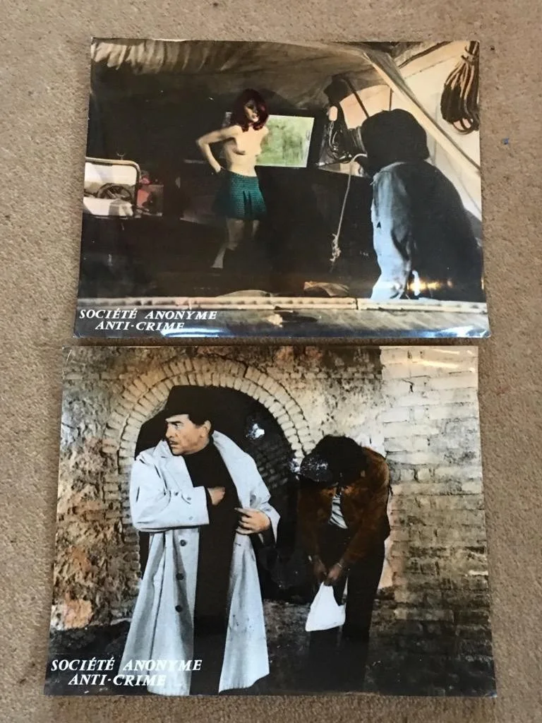 1972 X6 LOBBY FOH CARDS SOCIETE ANONYME ANTI-CRIME ITALIAN CRIME GIALLO, изображение 5