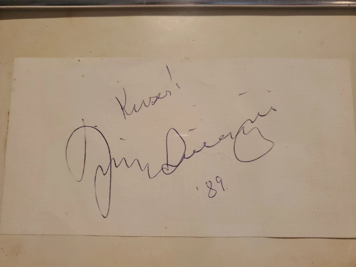 Dizzy Gillespie Autograph 1989, image 2