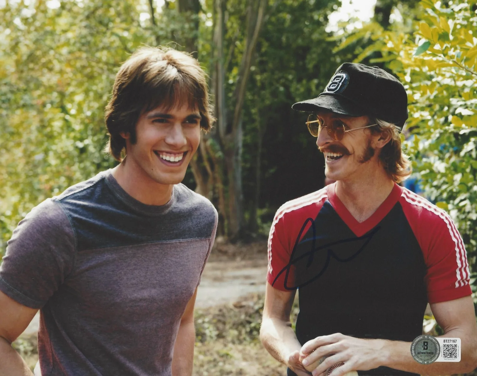 AUSTIN AMELIO SIGNED 'EVERYBODY WANTS SOME' 8x10 MOVIE PHOTO BECKETT BAS COA, изображение 2
