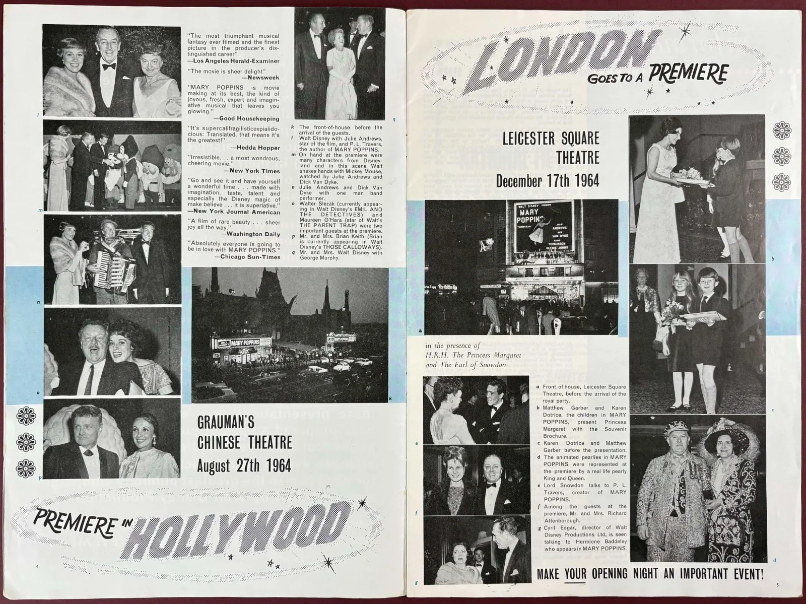 Mary Poppins ORIGINAL UK Press Campaign Book Julie Andrews Dick van Dyke Disney, изображение 2