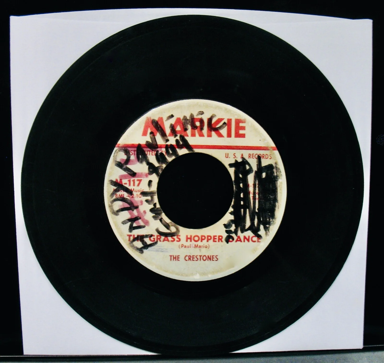 The Crestones: She's A Bad Motorcycle~Signed Chicago Garage Rock 45~MARKIE #M117, image 3