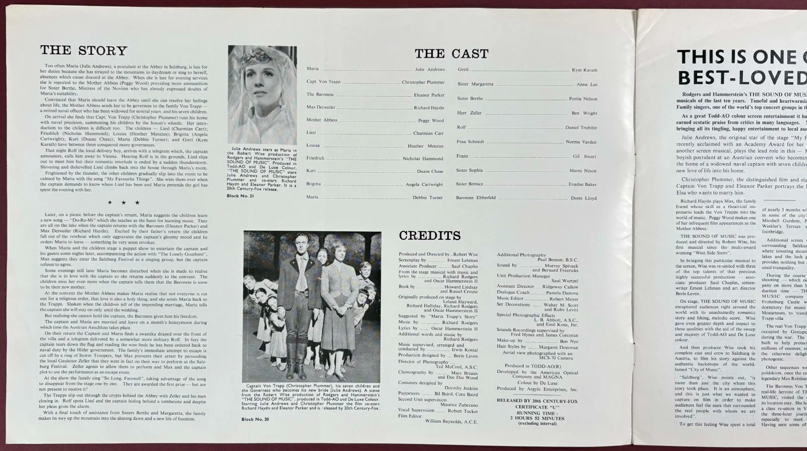Sound of Music ORIGINAL UK Press Campaign Book Julie Andrews Rogers Hammerstein, изображение 2