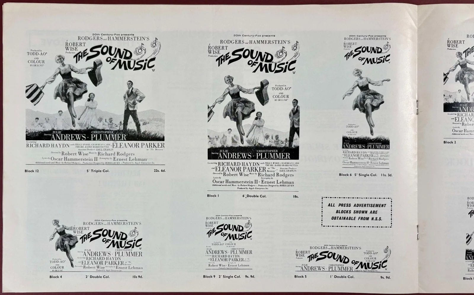 Sound of Music ORIGINAL UK Press Campaign Book Julie Andrews Rogers Hammerstein, изображение 3