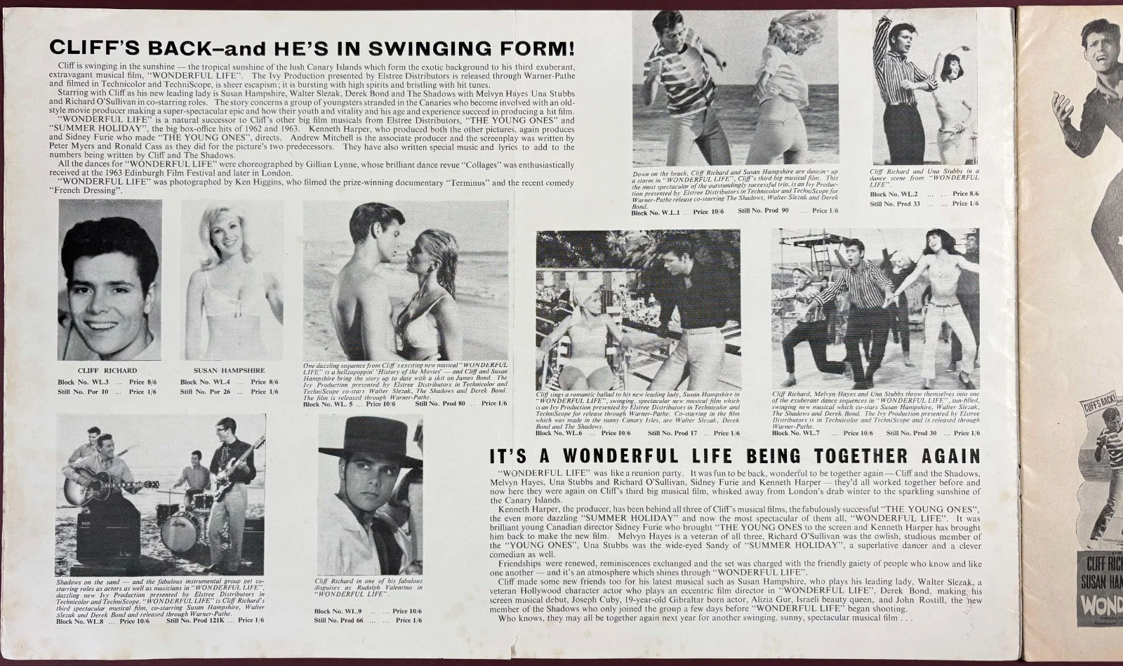 Wonderful Life ORIGINAL UK Press Campaign Book Cliff Richard 1964, image 2
