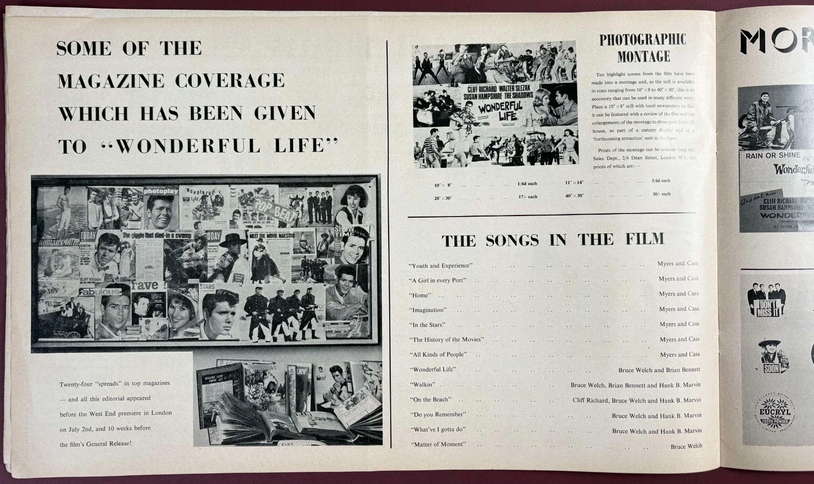Wonderful Life ORIGINAL UK Press Campaign Book Cliff Richard 1964, image 4