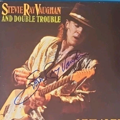 STEVIE RAY VAUGHN SIGNED IN PERSON "LIVE" RECORD ALBUM + JSA COA LOA PHOTO PROOF, изображение 4
