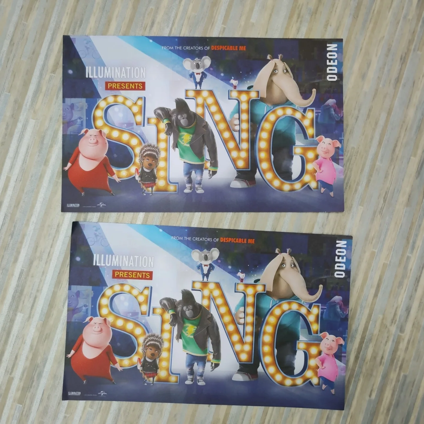 Illumination Presents Sing - Movie Promo posters set of 2 double sided, image 2