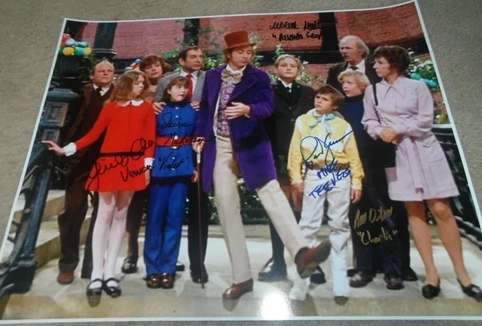 5 WONKA KIDS — WILLY WONKA & THE CHOCOLATE FACTORY SIGNED 16X20 PHOTO WONKA KIDS