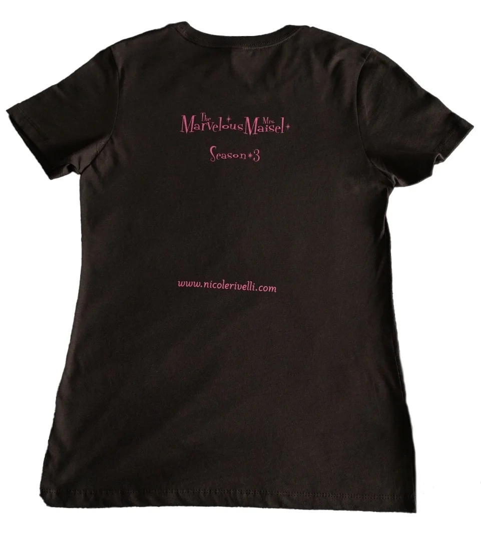 The Marvelous Mrs. Maisel Cast & Crew Swag T-Shirt, Midge women's size medium, image 2