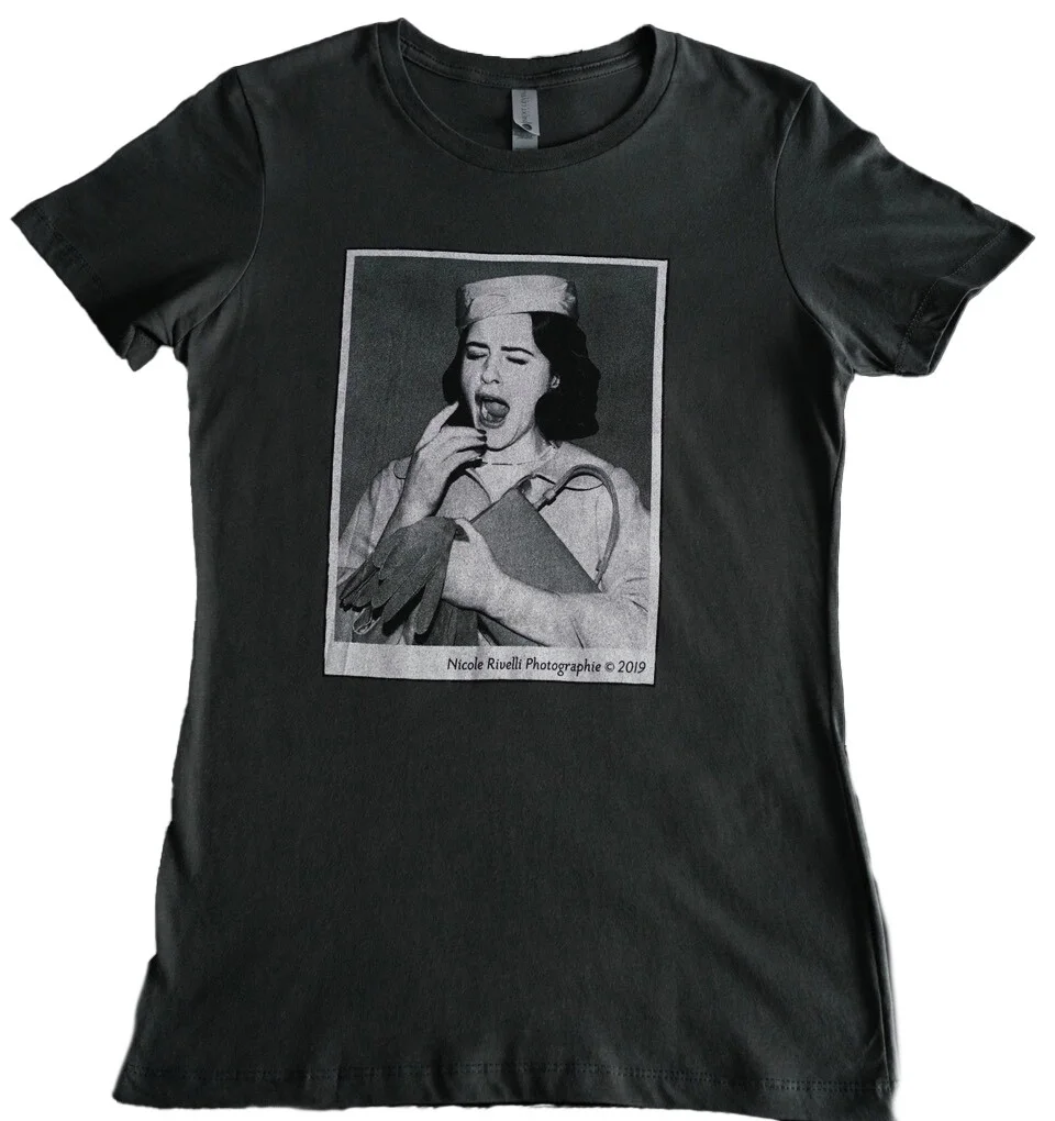 The Marvelous Mrs. Maisel Cast & Crew Swag T-Shirt, Midge women's size medium, image 3