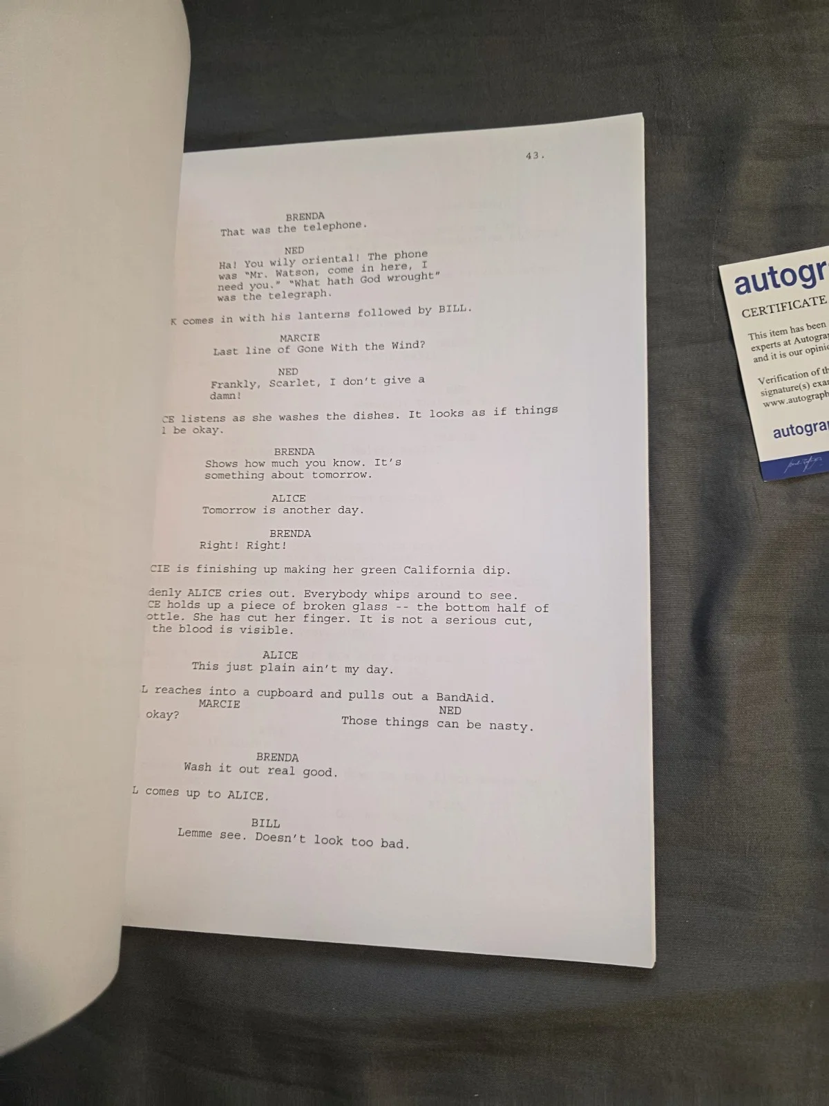 Friday The 13th Script Signed By Ari Lehman Kevin Bacon And Adrienne King Rare, image 5
