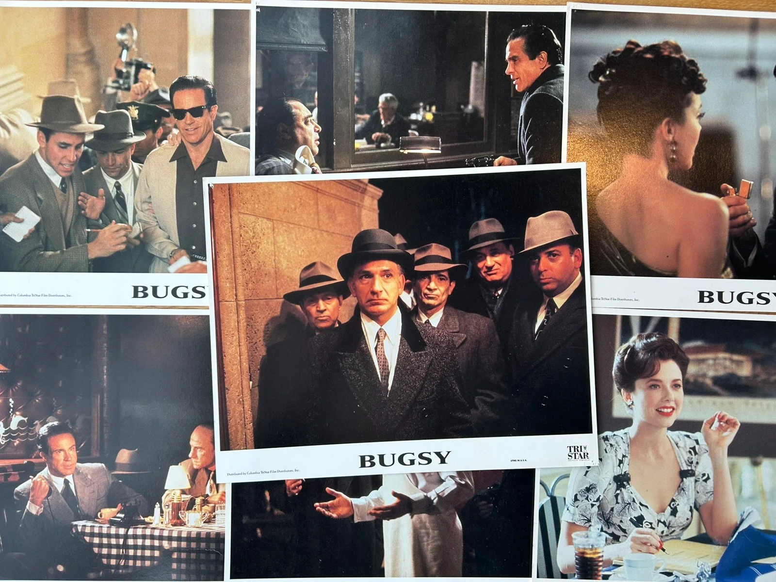 ORIGINAL LOBBY CARDS - BUGSY - 1991 - Set of 7 - Warren Beatty & More, image 2