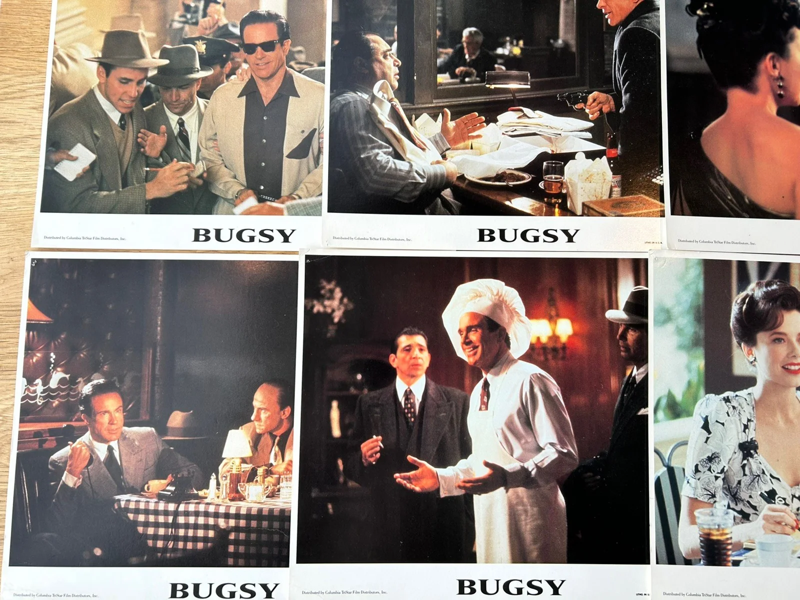 ORIGINAL LOBBY CARDS - BUGSY - 1991 - Set of 7 - Warren Beatty & More, image 3