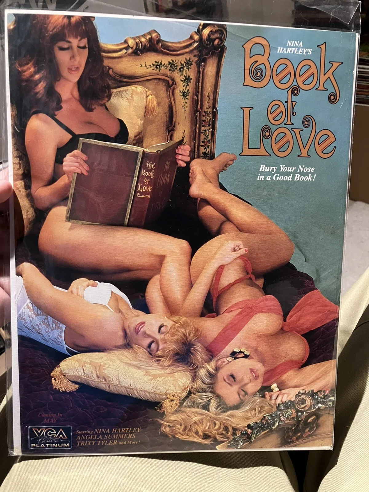 Nina Hartley Autographed 2-sided Promo Photo Book Of Love 8 1/2 X 11 Glossy Mint, изображение 2