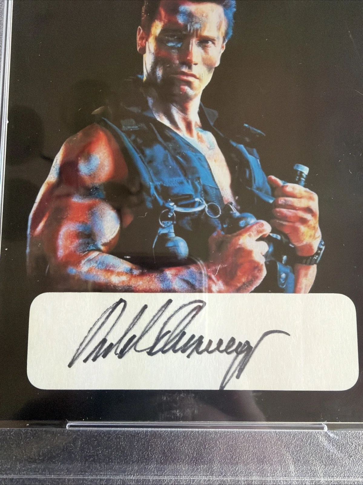 Autographed Arnold Schwarzenegger 5x7 Commando Print PSA Signed Auto Authentic, image 4
