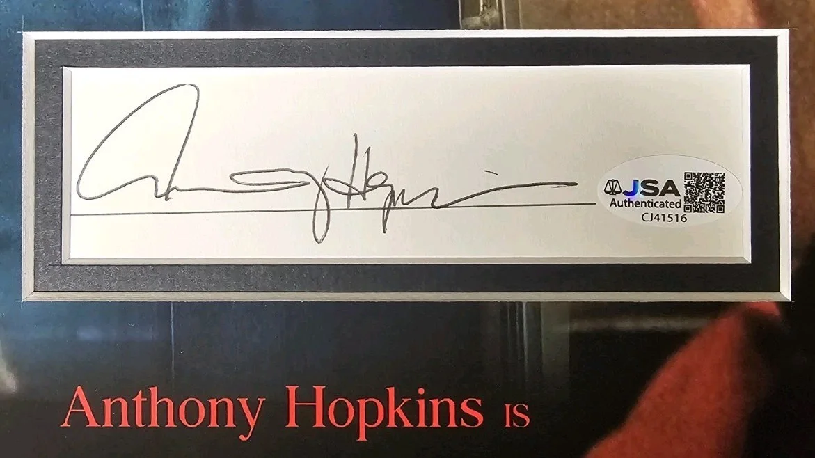 Anthony Hopkins — ANTHONY HOPKINS Signed Hannibal 12x16 Cut Auto Lithograph Actor Hollywood JSA, image 2