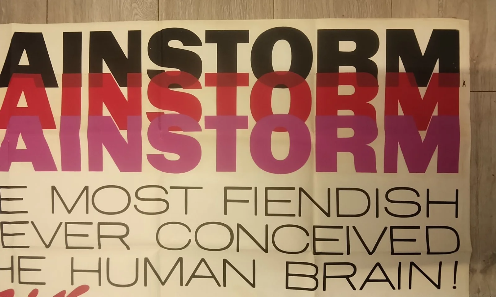 BRAINSTORM, 1965 QUAD POSTER, JEFFREY HUNTER, WILLIAM CONRAD, image 3