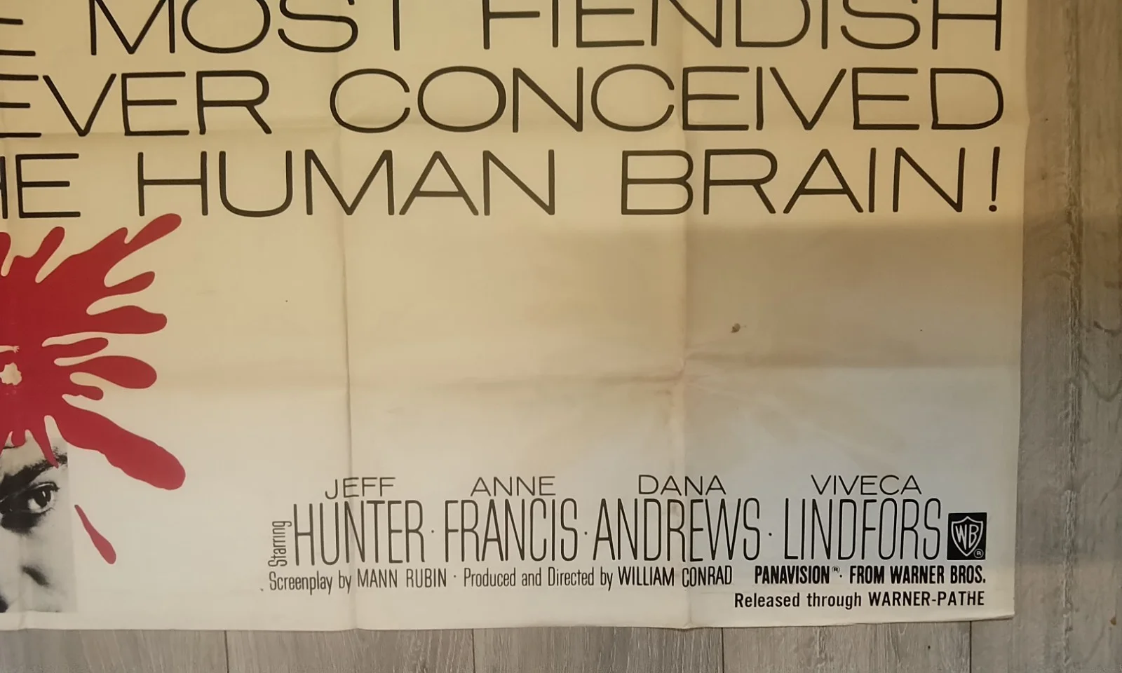 BRAINSTORM, 1965 QUAD POSTER, JEFFREY HUNTER, WILLIAM CONRAD, image 4