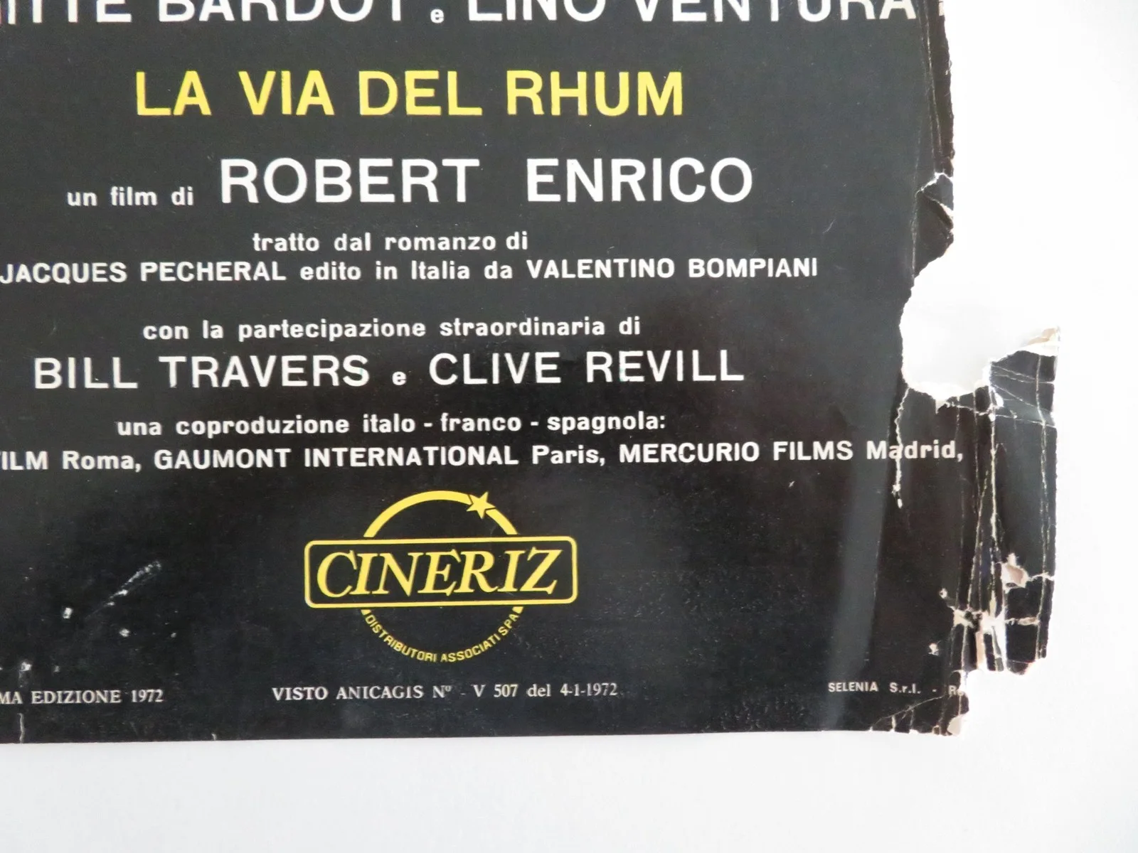 Rum Runners Italian Fotobusta Poster Lino Ventura Brigitte Bardot 1972, изображение 5