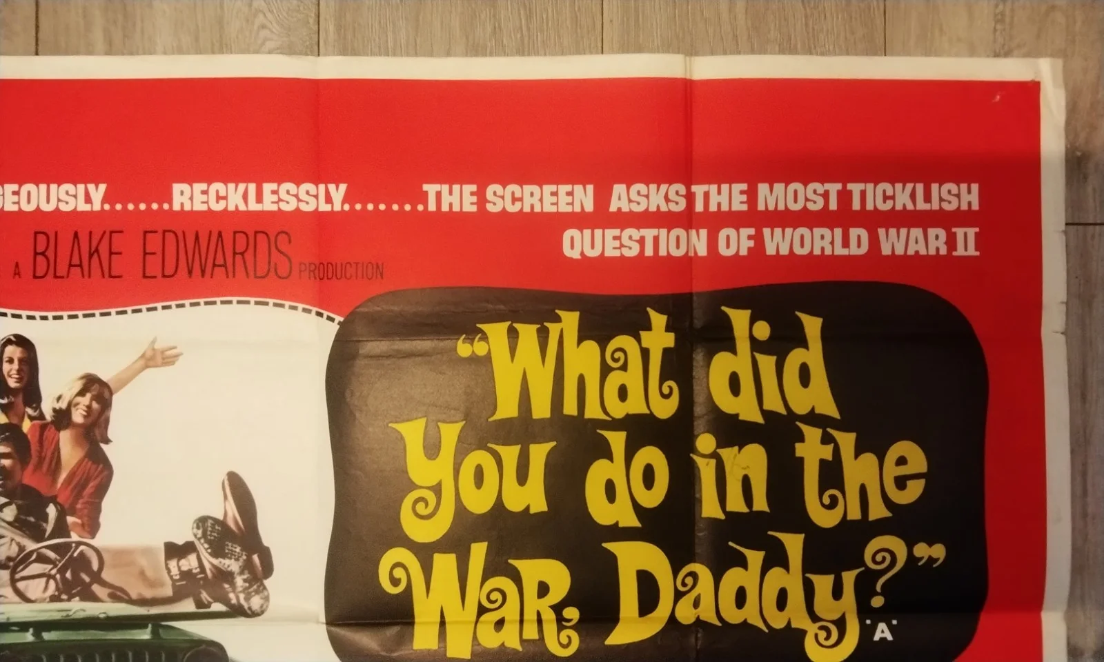 WHAT DID YOU DO IN THE WAR DADDY, 1966 QUAD POSTER. JAMES COBURN, изображение 3