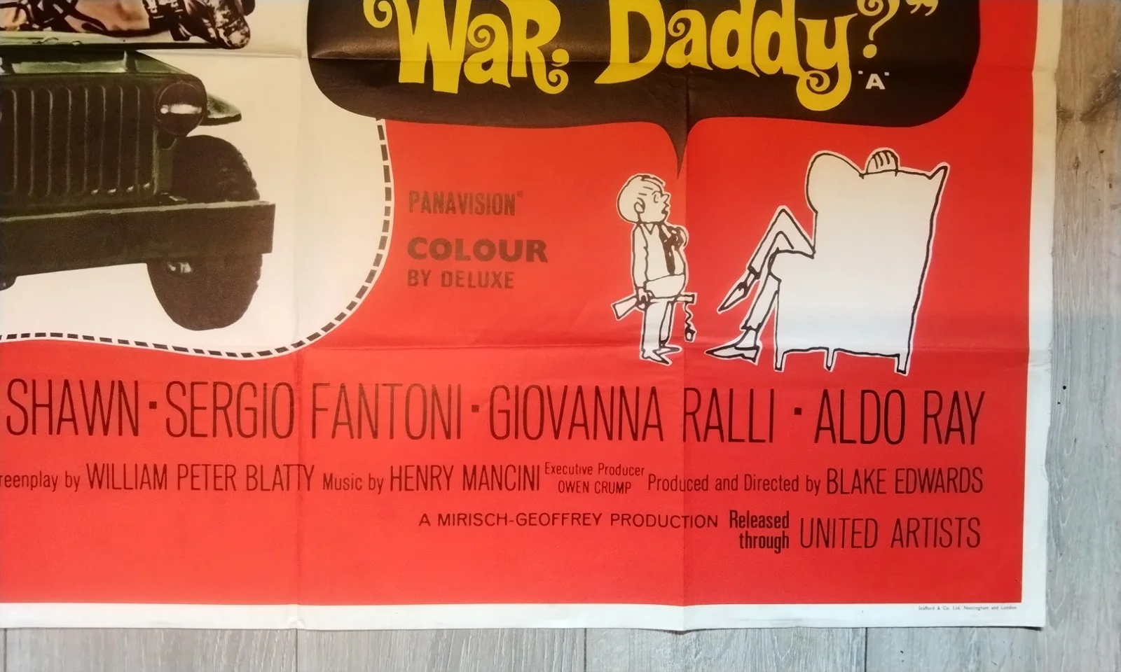 WHAT DID YOU DO IN THE WAR DADDY, 1966 QUAD POSTER. JAMES COBURN, изображение 4
