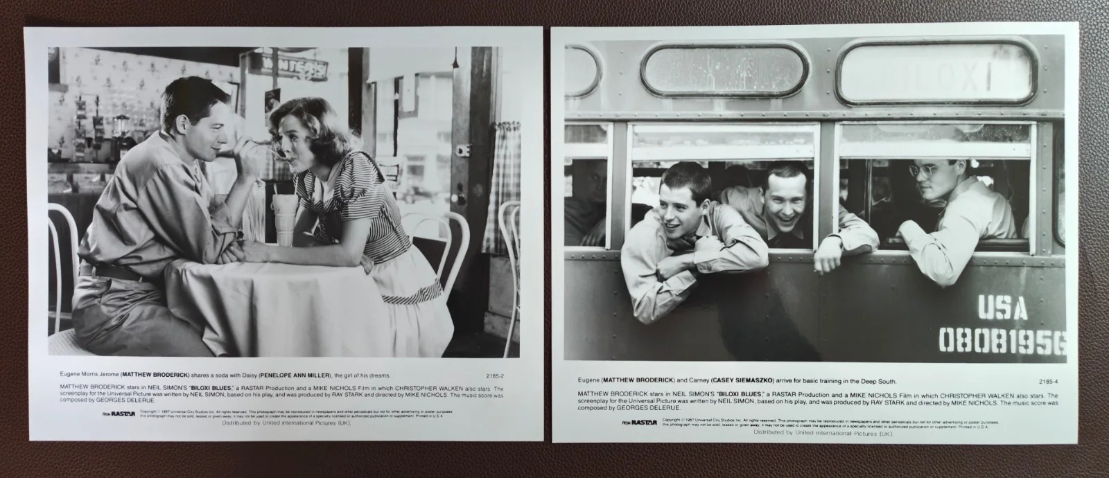 1987 Biloxi Blues Matthew Broderick Christopher Walken Movie Lobby Photographs, изображение 3