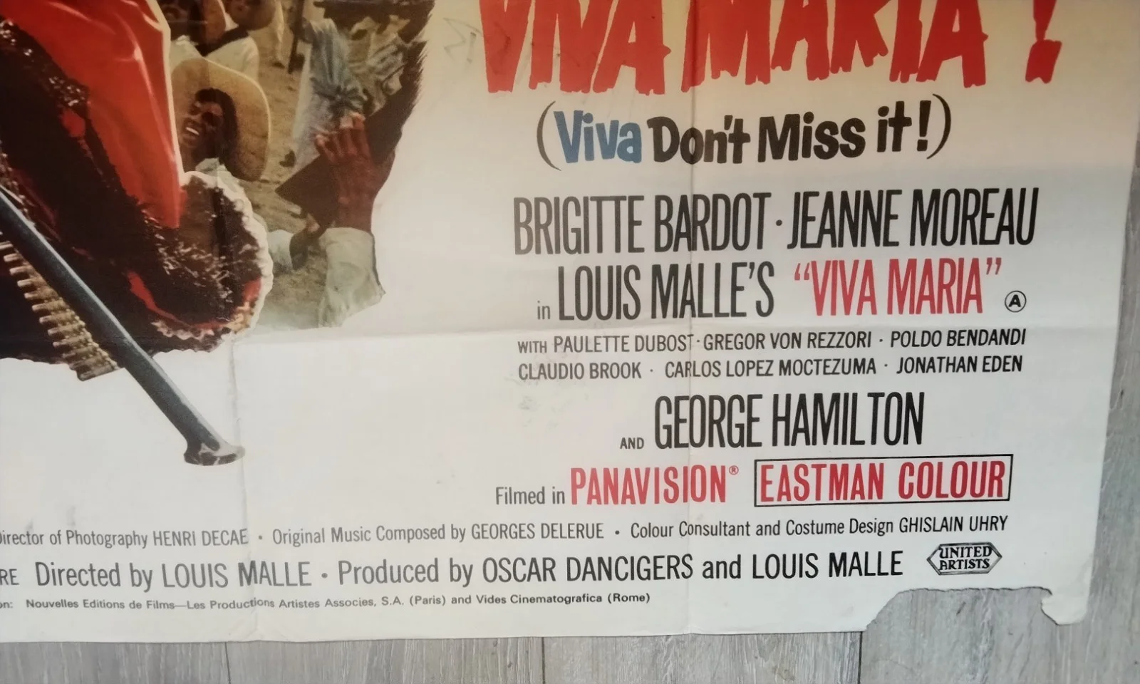 VIVA MARIA, QUAD POSTER, 1965, BRIGITTE BARDOT, JEANNE MOREAU., image 4