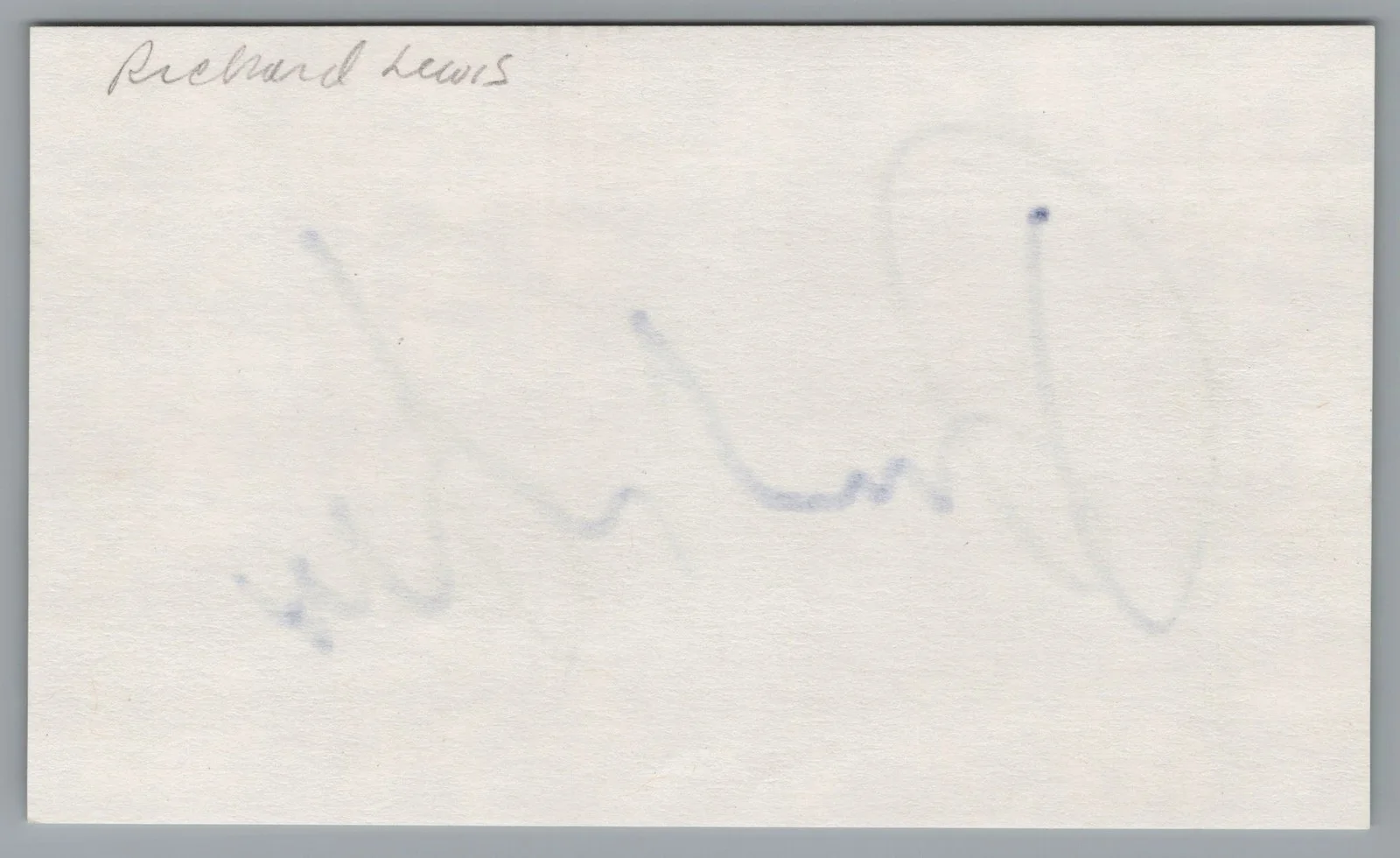 Richard Lewis — Richard Lewis Signed 3x5 Index Card Curb Your Enthusiasm Autographed, изображение 2
