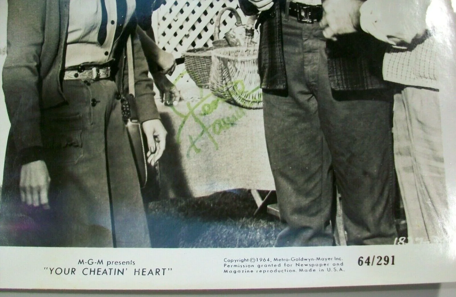 GEORGE HAMILTON — Your Cheatin' Heart Movie 8X10 Promo Press Photo, George Hamilton, Signed, 1964, изображение 2
