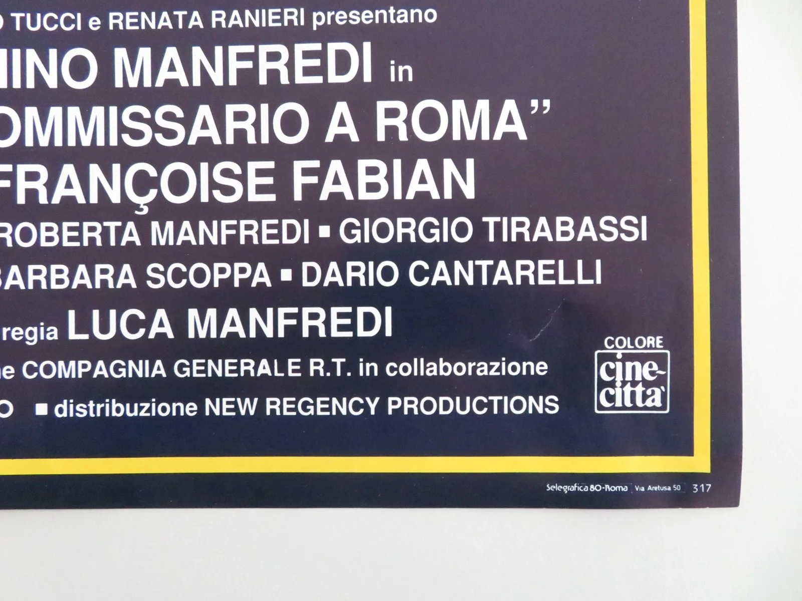 Un commissario a Roma Italian Fotobusta Poster Nino Manfredi Fabian 1993, изображение 5