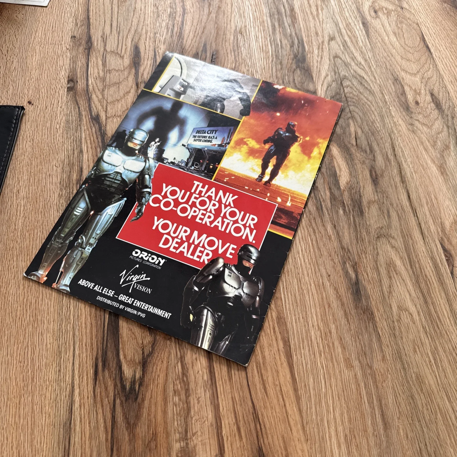 RoboCop 1987 UK VHS Trade Brochure Promo Press Kit Leaflet Rare Movie Poster, изображение 5