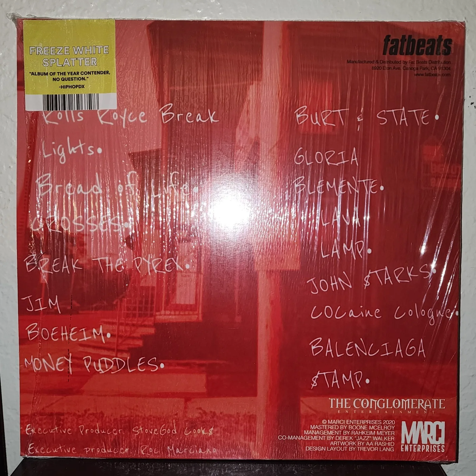 SIGNED STOVE GOD COOKS ROC MARCI White Freeze Splatter Vinyl Reasonable Drought, изображение 4