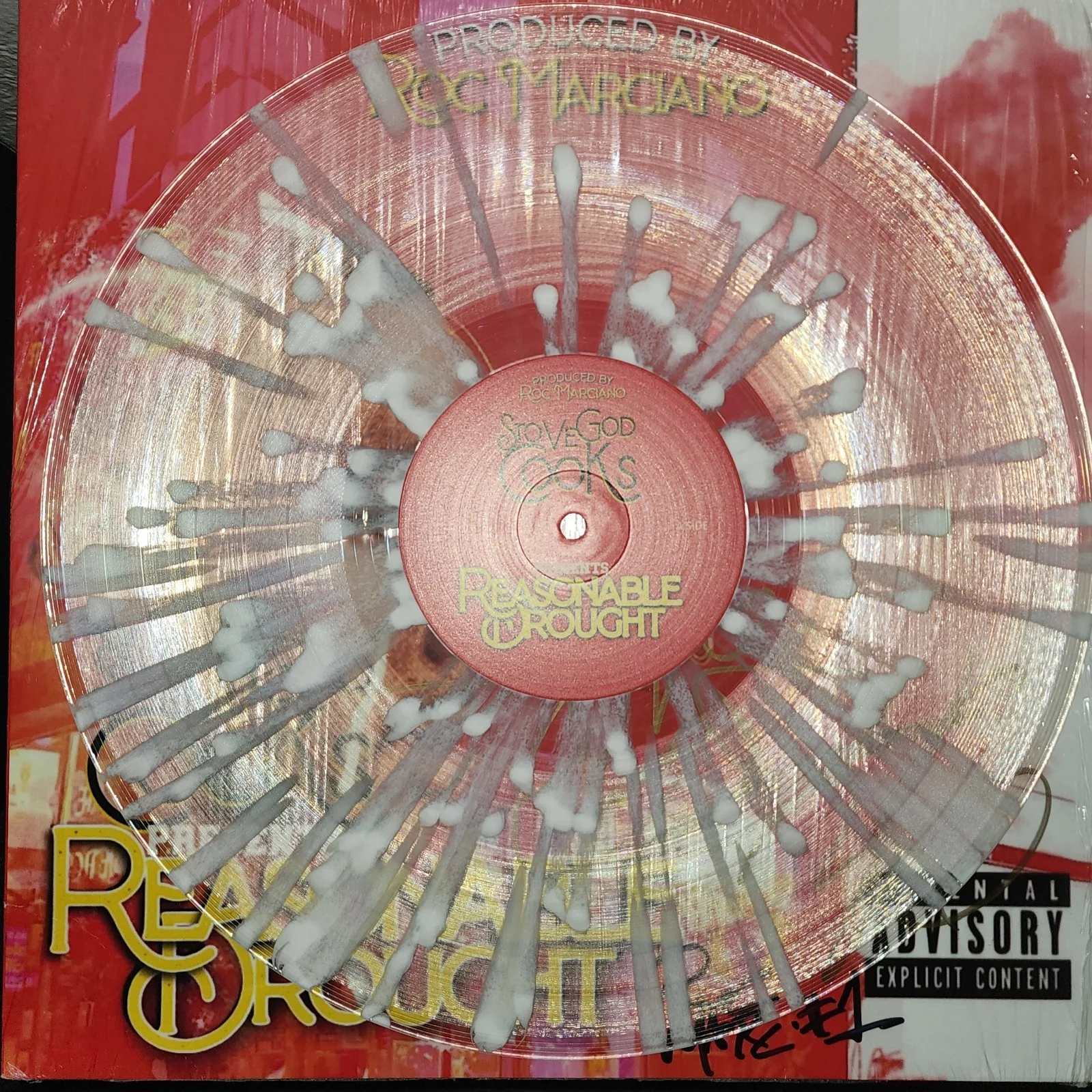 SIGNED STOVE GOD COOKS ROC MARCI White Freeze Splatter Vinyl Reasonable Drought, изображение 5