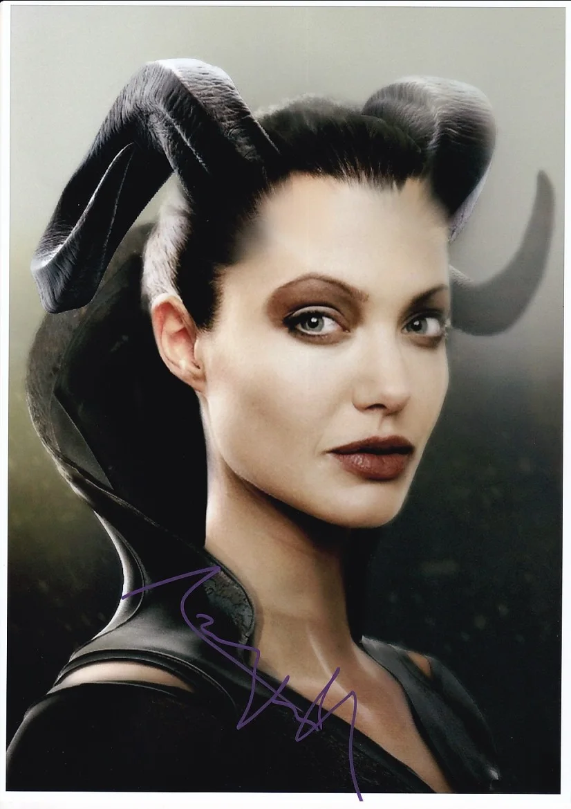 Angelina Jolie — Angelina Jolie Maleficent Hand Signed Autograph Photograph 8x12 COA