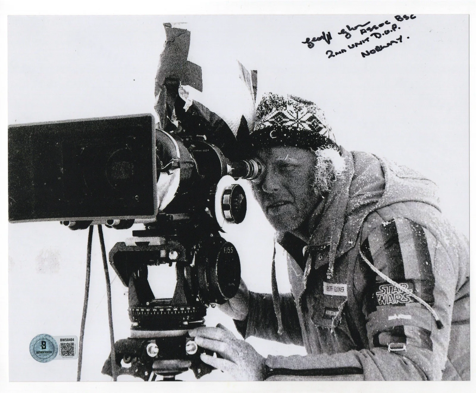 Geoff Glover — Geoff Glover autographed signed 8x10 photo Beckett BAS COA Camera Operator Rare